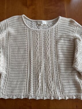Sézane Pointelle Cotton Sweater